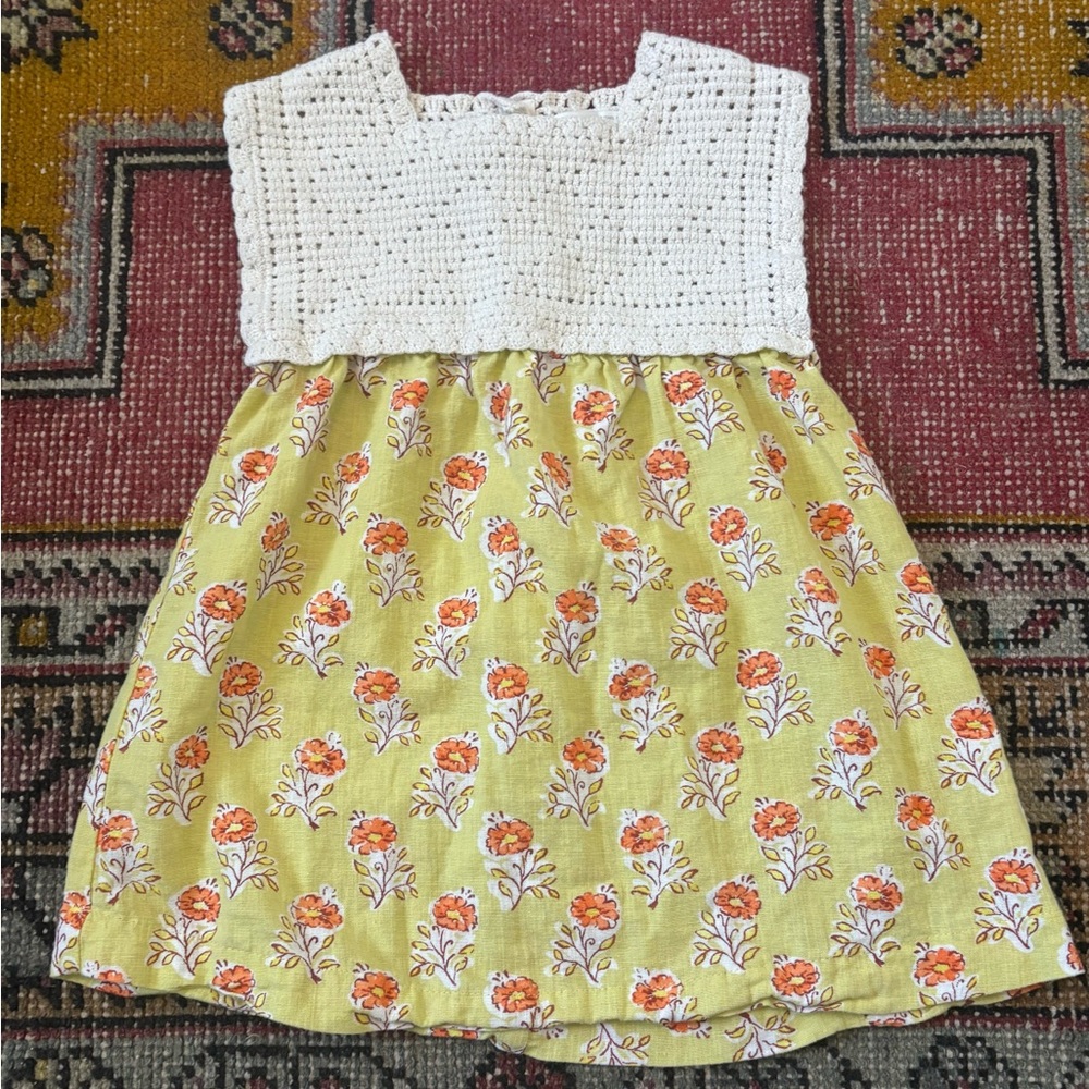 Zara dress crochet and cotton